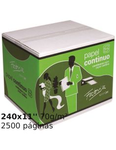 Papel continuo 240x11'' 1 copia BLANCO 70g/m² (2500 pag) 15377