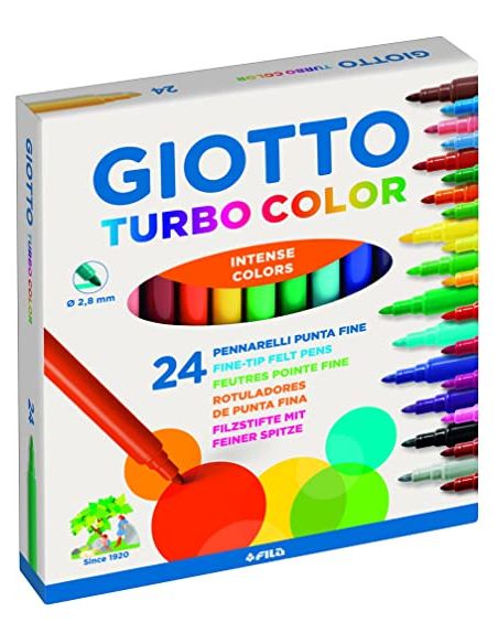 Rotuladores Giotto Turbo punta fina Color Surtidos (24 ud)