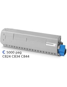 Tóner compatible Oki 47095703 CIAN (5000 Pag) para C824 y mas