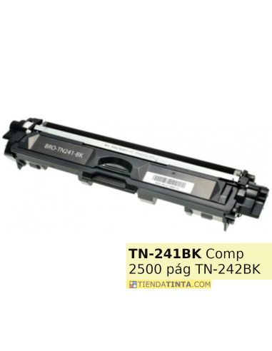 Tóner compatible Brother TN241BK Negro TN242 (2500 Pag) para DCP9015 y mas