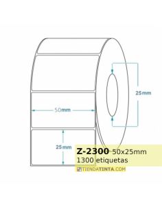 Etiquetas para Zebra 50x25mm (1300 Unid) 880199-025D 3007201-T 880007-025D