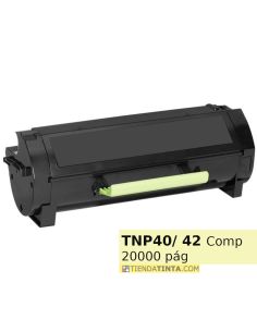 Tóner compatible Konica Minolta TNP40K TNP42K Negro A6WN01H (20000 Pag) para Bizhub 4020