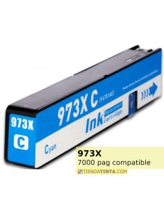 Tinta compatible HP 973X Cian F6T81AE (7000 pág)