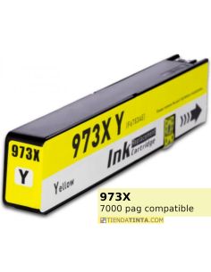 Tinta compatible HP 973X Amarillo F6T83AE (7000 Pág)