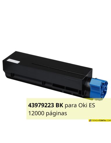 Tóner compatible Oki 43979223 Negro (12000 pag) para Executive ES4140 ES4160
