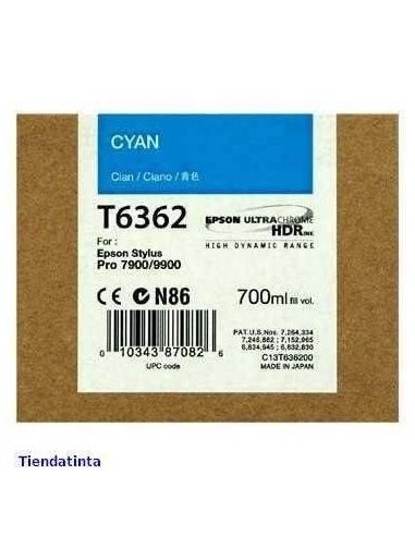 Tinta Epson T6362 Cian (700ml)
