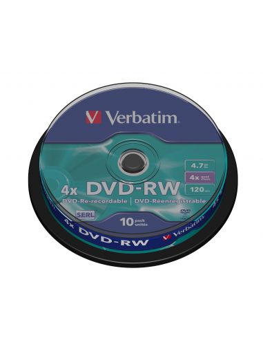DVD-RW 4.7GB 4x (Tarrina 10 Unid) Verbatim 43552 (+LPI 2,80€)