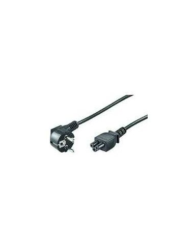 Cable alimentacion Power Cord 1.2-1.8m Black Angulo (Power Schuko - IEC320 C5 Trebol) (PE010418)