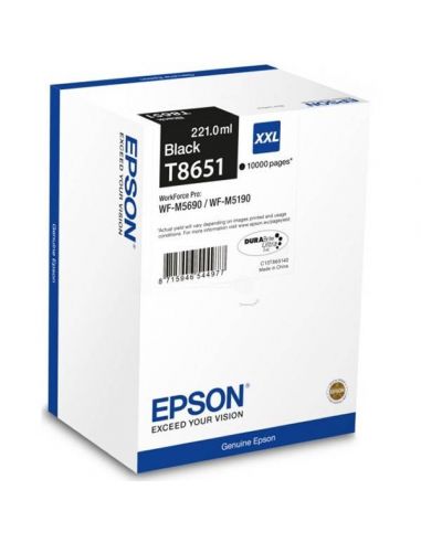 Tinta Epson C13T865140 NEGRO T8651 XXL (10000 pag) Original