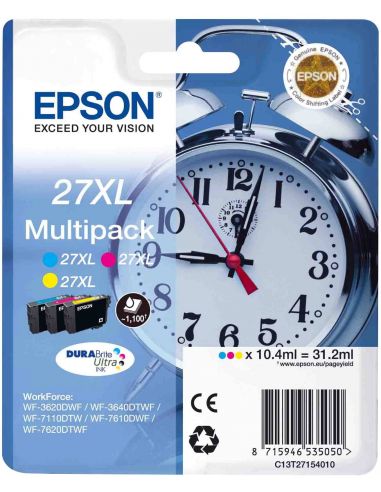 Pack Tinta Epson 27XL C M Y (10.4ml x...