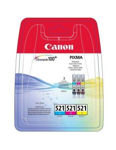 Tinta Pack Canon CLI-521 C/M/Y
