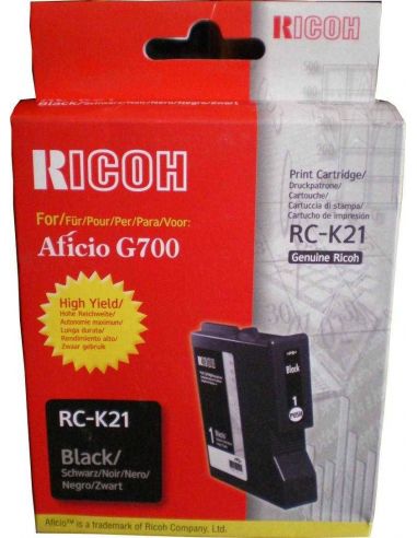 Tinta gel Ricoh RC-K21 Negro (2900 Pág)