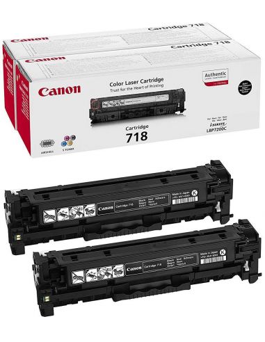 Tóner Pack Canon 2662B005 NEGRO 718 (PACK 2)(3400 Pag)