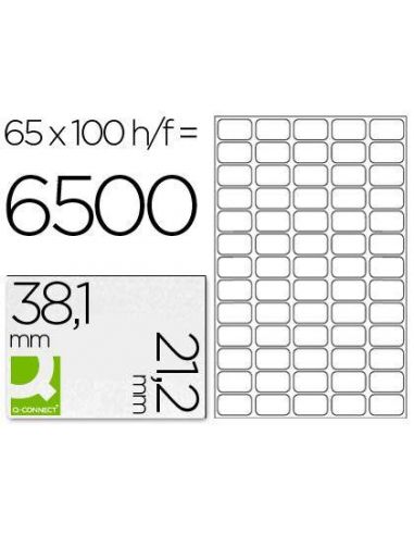 Etiquetas 38,1x21,2 rectas A4 (100H. x 65 etiq)