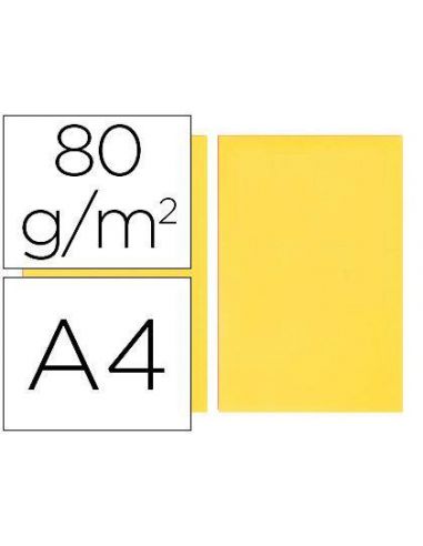 Papel A4 multifuncion color Amarillo 500h. 80g/m²