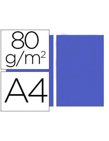Papel A4 multifuncion color Azul intenso 500h. 80g/m²