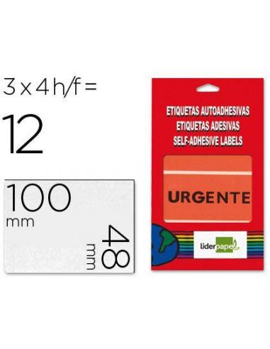Etiquetas urgente sobre de 4 h 100x48mm 100x48mm EU01