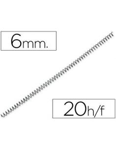 Espiral metalico 64 5:1 6mm 1mm (200 unid) KF04427