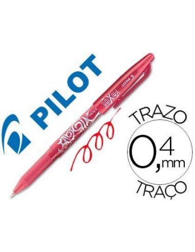 Bolígrafo Frixion Rojo Trazo 0,4mm Pilot BL-FR7-R