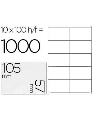 Etiquetas 105x57 A4 (100h x 10 etiq)