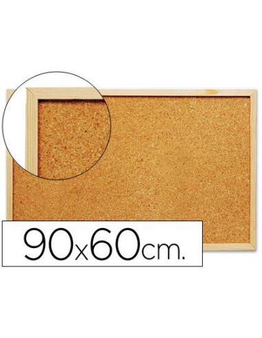 Pizarra corcho 90x60 cm marco de madera KF03567