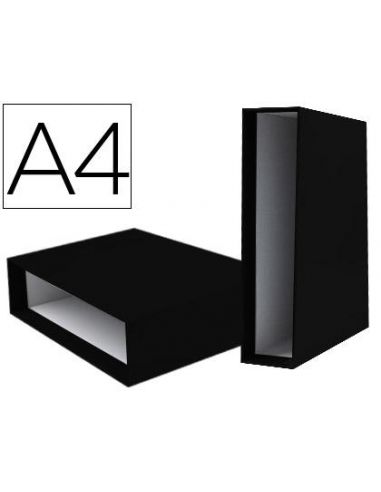 Caja para archivador de palanca A4 Lomo 82mm Negro