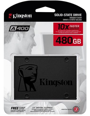 Disco Duro Solido Kingston SSD 480GB 2.5" SATA3 A400 SA400S37/480G (+LPI 5,45€)