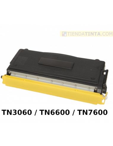 Tóner compatible Brother TN3060 TN6600 TN7600 Negro (6000 Pag) para DCP8020 y mas