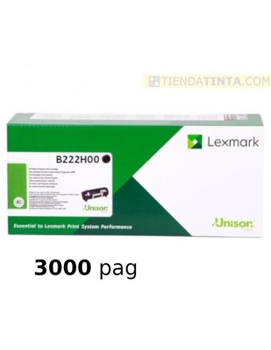 Tóner Lexmark B222H00 Negro (3000 Pag) para MB2236