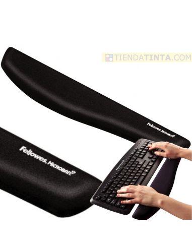 Reposamuñecas FELLOWES para teclado Foam Fusion PlushTouch negro