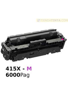 Tóner compatible HP 415X MAGENTA (6000 Pag) sin chip para M454 y mas