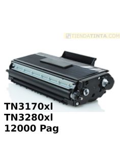 Tóner compatible Brother TN3170XL/TN3280XL Negro (12000 Pag) para DCP8060 y mas