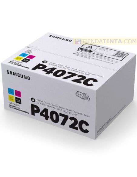 Pack tóner Samsung P4072C Multicolor (1500 Pag) para CLP320 y mas