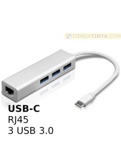 Adaptador aluminio USB-c a...